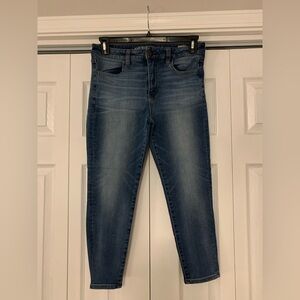 American Eagle Outfitters High-Rise Jegging Crop Blue Skinny Jeans